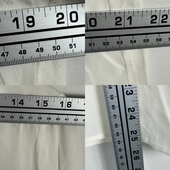 NWT Sezane 100% Silk Blouse Ecru White Size 40 French US 8 Heloise Top Minima - Picture 14 of 16